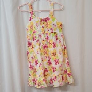 Floral Kids Sundress - Pink and Yellow